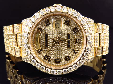 rolex gold watch diamonds|rolex full diamond watch price.